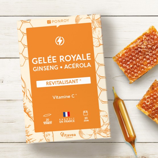 Ampoules de Gelée royale - Ginseng - Acérola